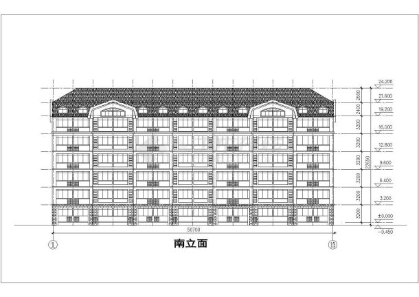 某地区一套高校宿舍建cad筑图-图一