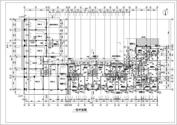 某地区一套简单的住宅CAD平面布置参考图-图二