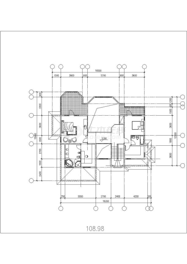 江边豪宅全套建筑设计施工图（带效果图）-图一