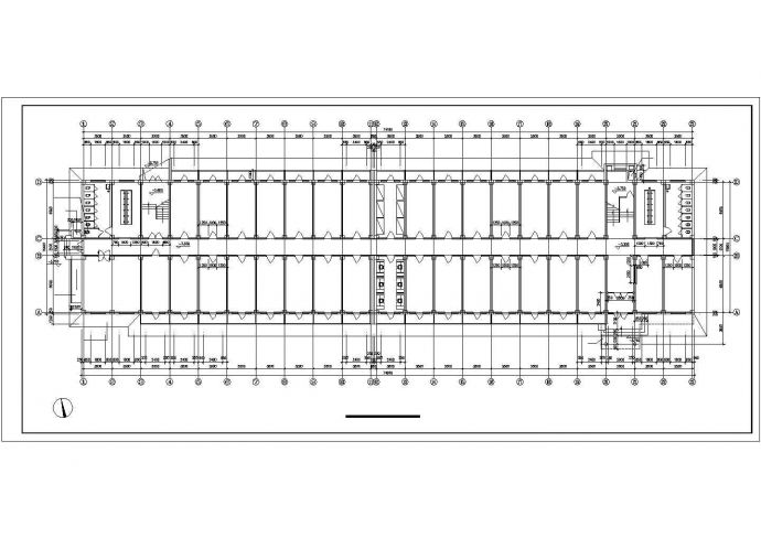 甘肃农业大学11号学生公寓建筑CAD设计图_图1