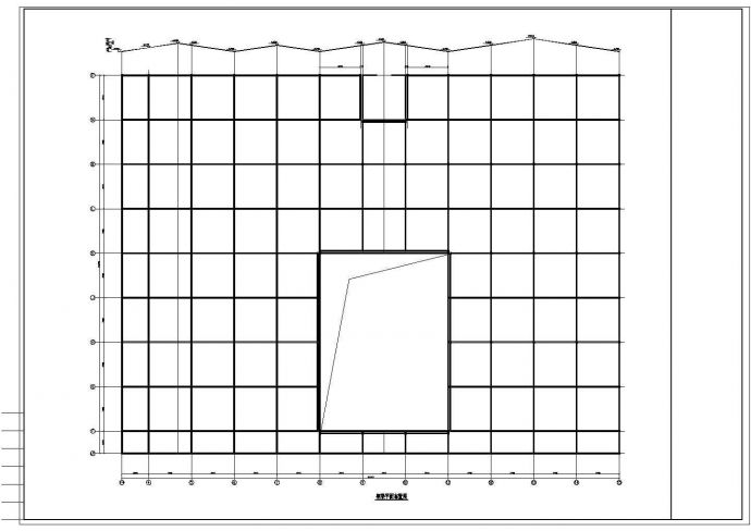 某轻纺城屋顶加层结构CAD参考图_图1