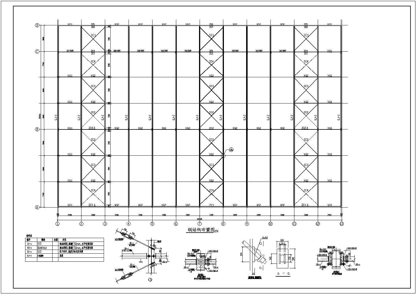门式刚架结构车间结构设计图纸