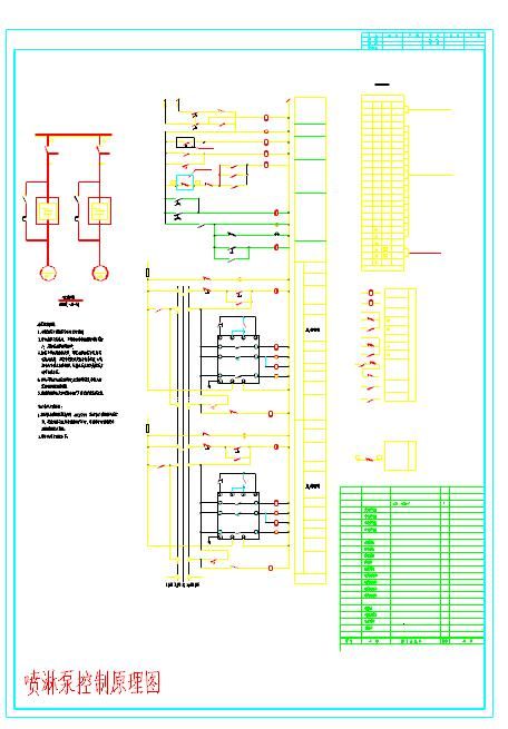 某建筑泵房电气控制原理设计图-图二