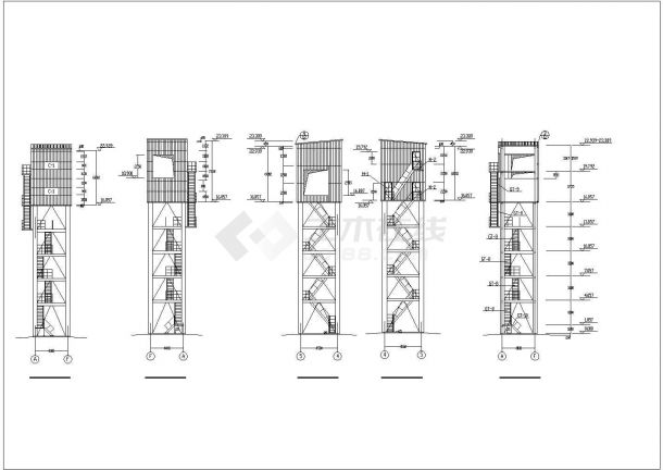 9层钢框架建筑布置参考图-图一