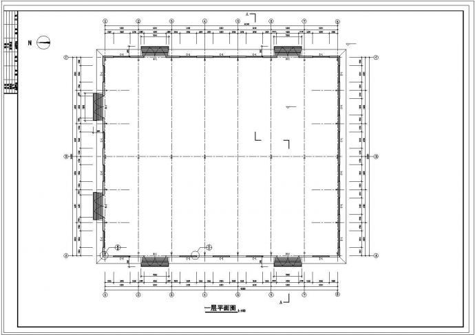 某36M双跨门式钢架单层厂房结构图纸_图1