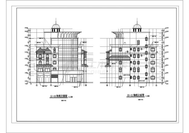 某地新建会所装修设计施工全套CAD参考图-图一