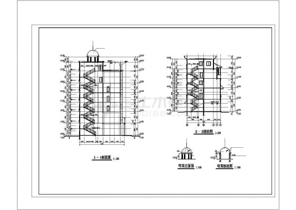 某地新建会所装修设计施工全套CAD参考图-图二