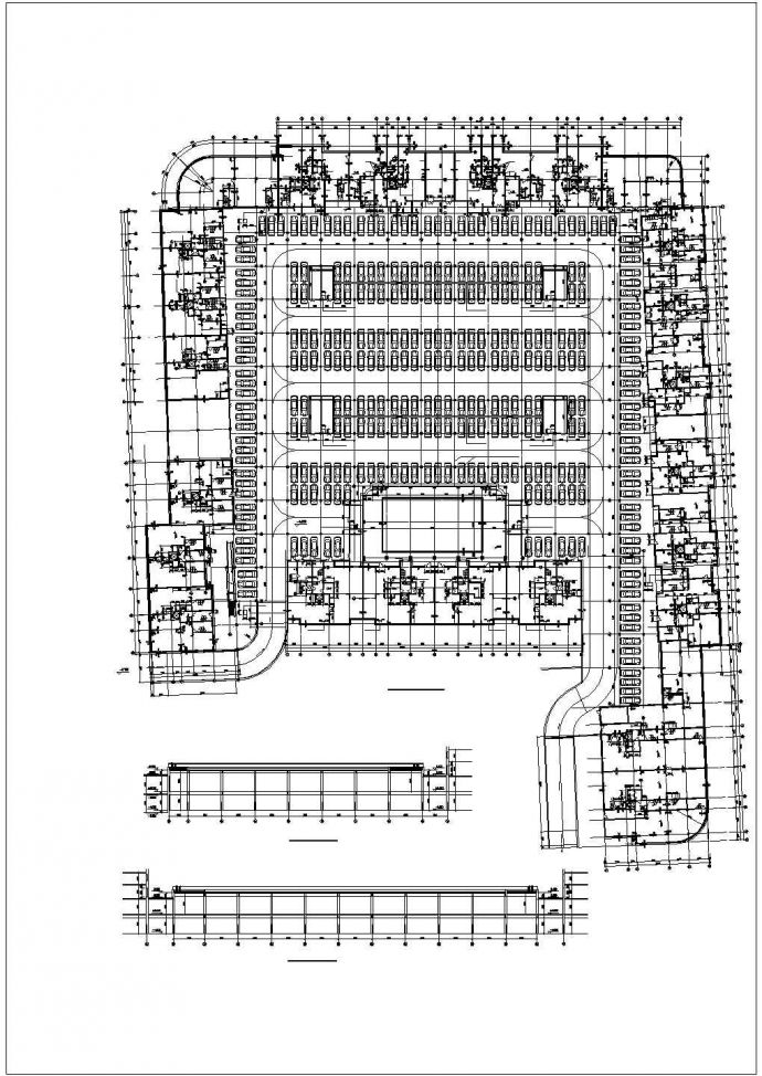 某大型超市地下车库建筑设计图_图1