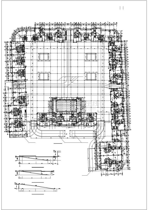 某大型超市地下车库建筑设计图-图二