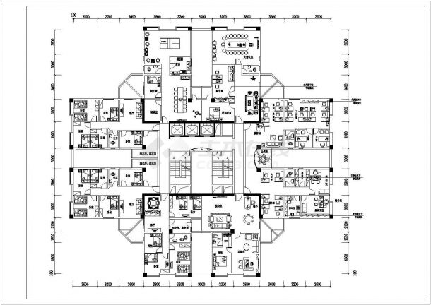 豪景小区住宅建筑设计图纸（共8张）-图二