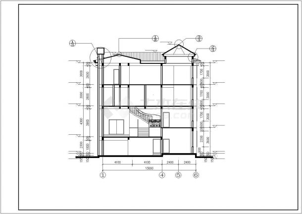 整套英式别墅全套建筑设计施工图-图二