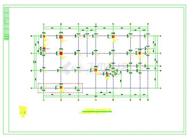 某5层办公楼结构设计CAD图纸（含详图）-图二