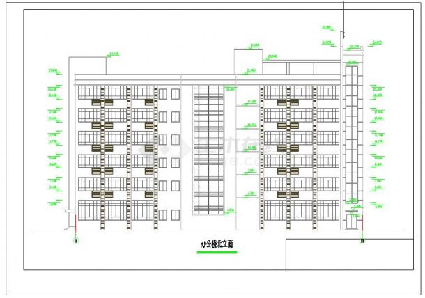 某6层办公楼全套建筑结构图纸-图二