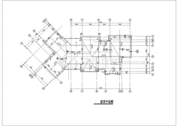 新中式风格别墅全套建筑设计图纸-图二