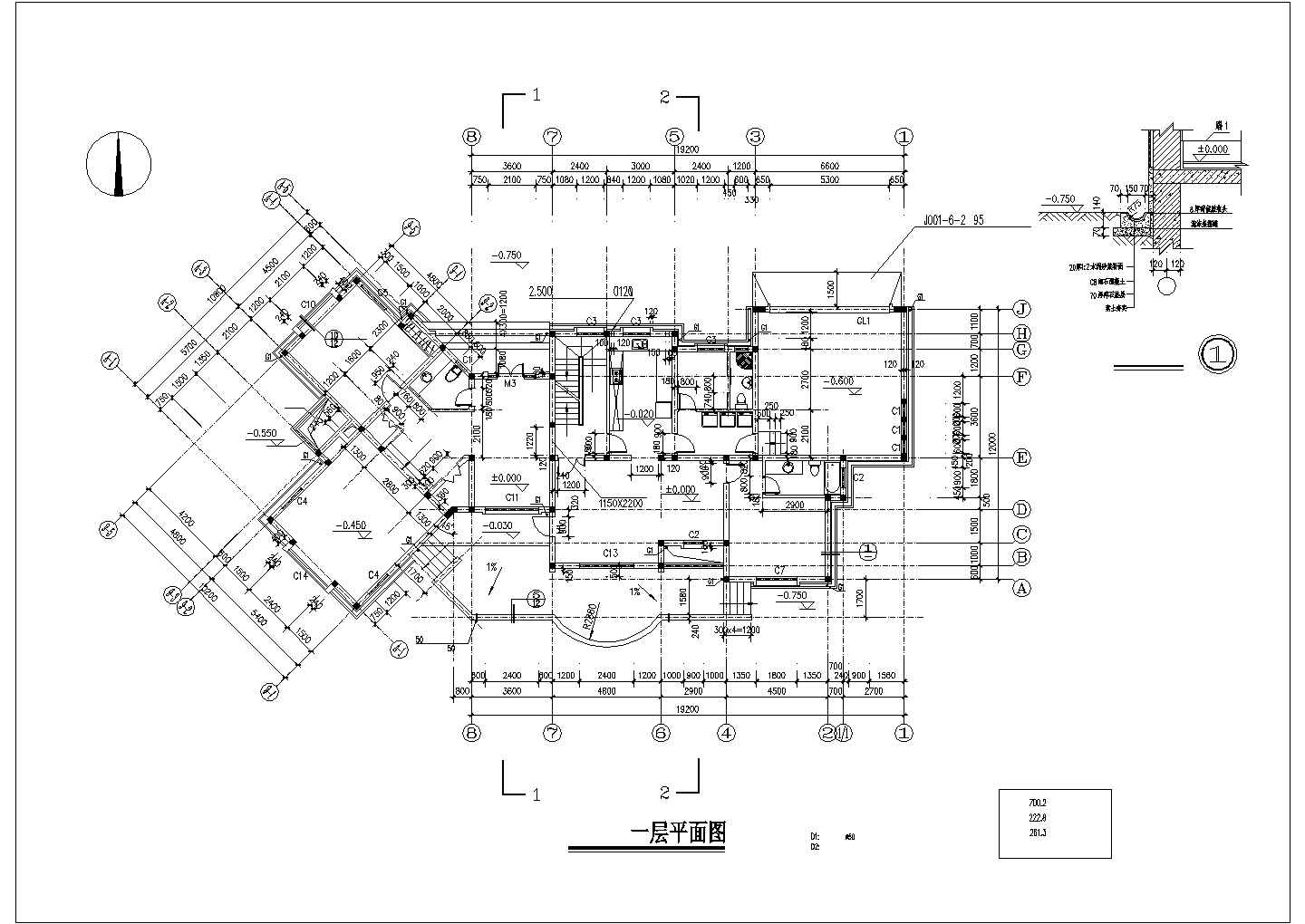 新中式风格别墅全套建筑设计图纸