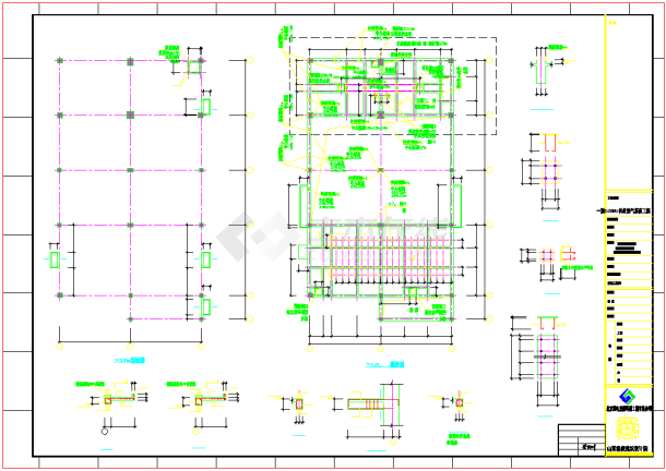 某电厂脱硫岛电控磨制cad综合楼结构设计施工图-图二