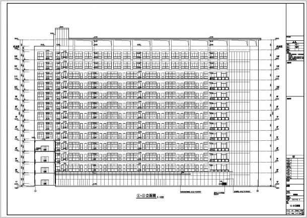 某十三层医院病房楼建筑设计CAD施工图-图一