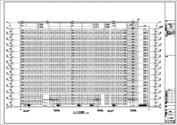 某十三层医院病房楼建筑设计CAD施工图-图二