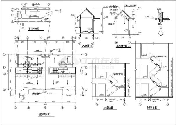 某多层住宅楼建筑施工CAD图-图二