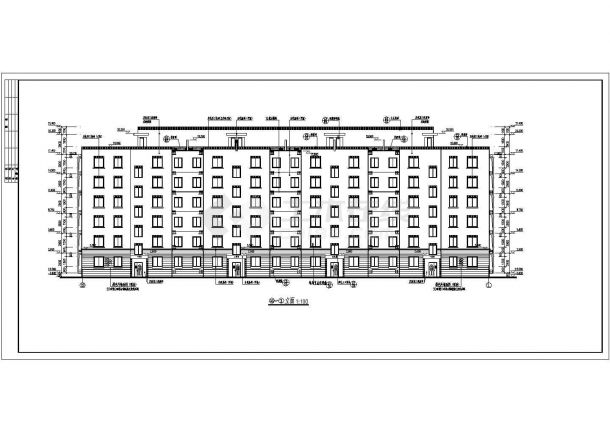 某市小区多层住宅楼施工建筑CAD设计图-图二