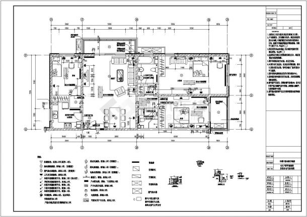 某两居室高层住宅楼室内装修设计cad施工图-图二