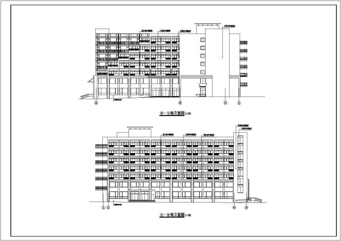 某市区中老年公寓建筑设计方案CAD平面布置参考图_图1
