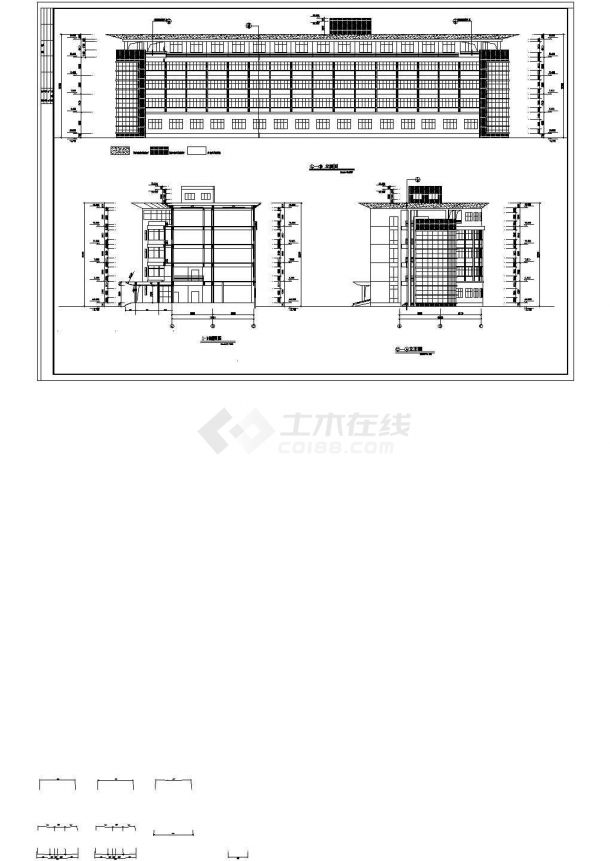 北京某大型办公楼建筑设计方案图-图一