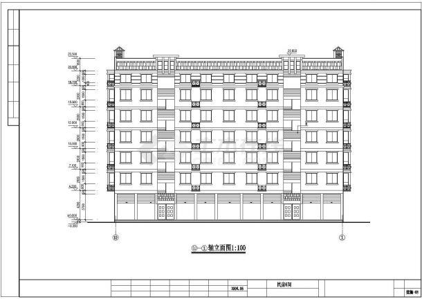 广州某私人民房多层住宅楼建筑设计图-图一