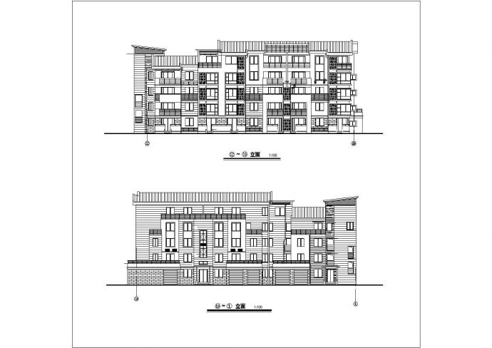 某地多层住宅建筑设计方案图（共4张）_图1