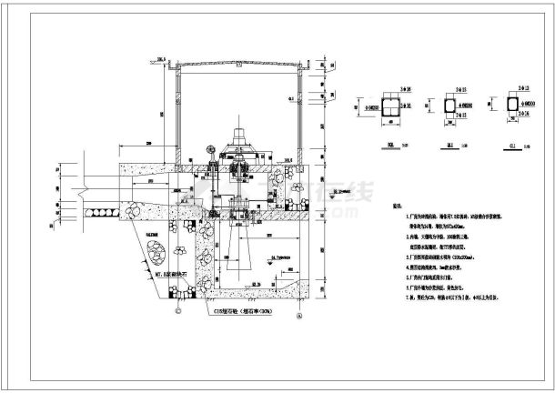 某地区水力发电厂房CAD平面布置参考图-图二