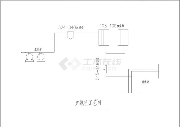 某城市自来水厂平立面详图-图二