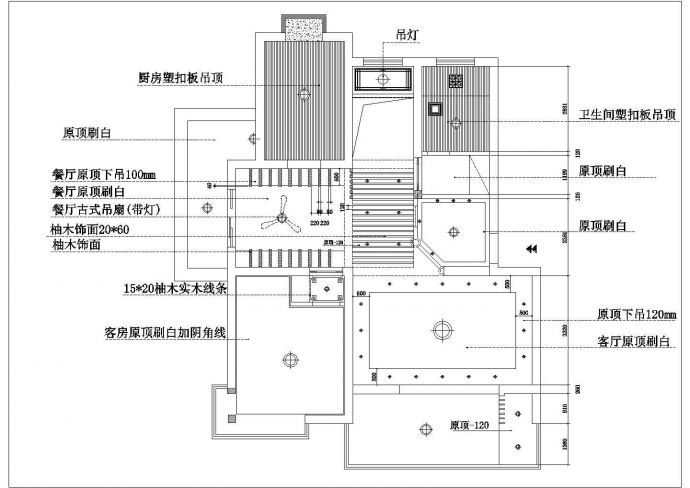 某地中式家居装修设计CAD图_图1