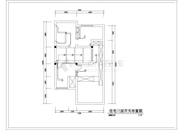 越都名府室内装修施工设计CAD图-图一