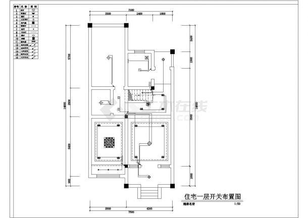 越都名府室内装修施工设计CAD图-图二