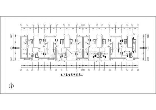 某五层住宅楼全套电气设计cad施工图纸-图一