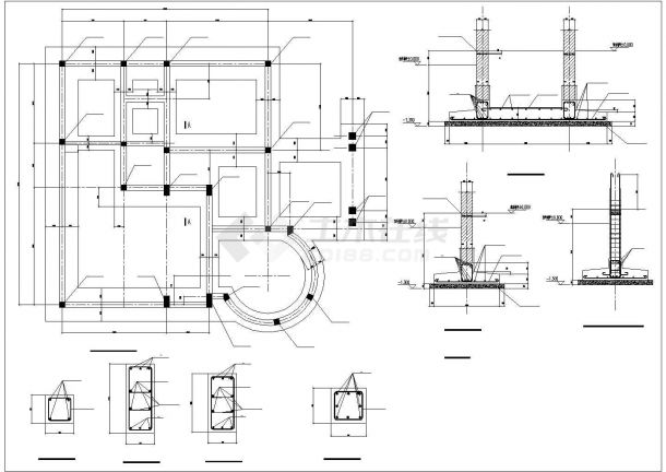 某地别墅建筑结构设计CAD图-图一