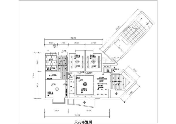 整套住宅室内家装cad施工设计图-图一