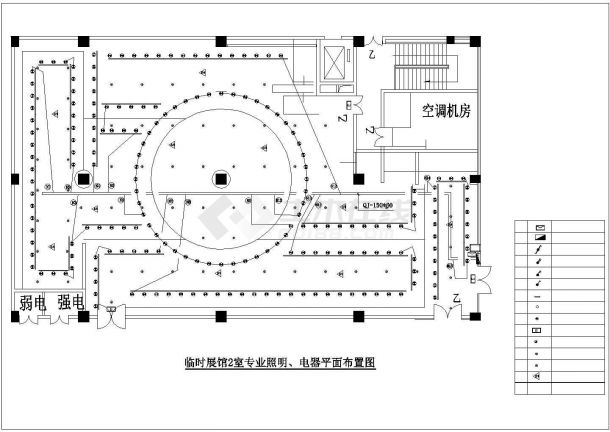 某市博物馆电气设计CAD布置图-图二