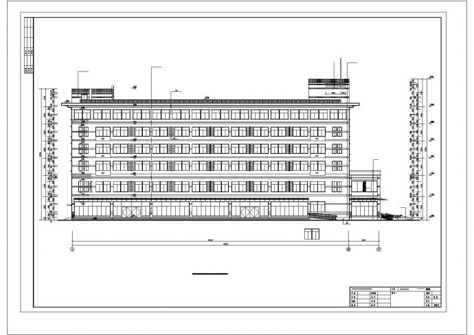 某商业中心办公楼建筑CAD平面布置参考图_图1