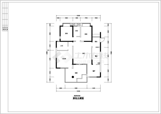 某小区样板房方案CAD基础详图-图一