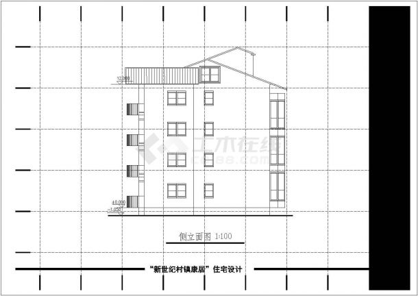 某地区一套小型的多层住宅建筑图-图二