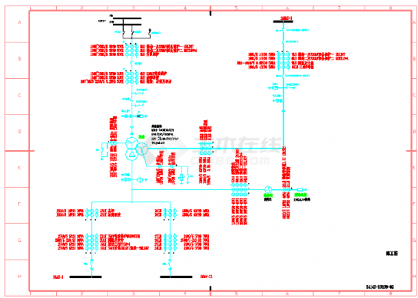 220KV变电站全套电气设计图纸（共34张图）-图一