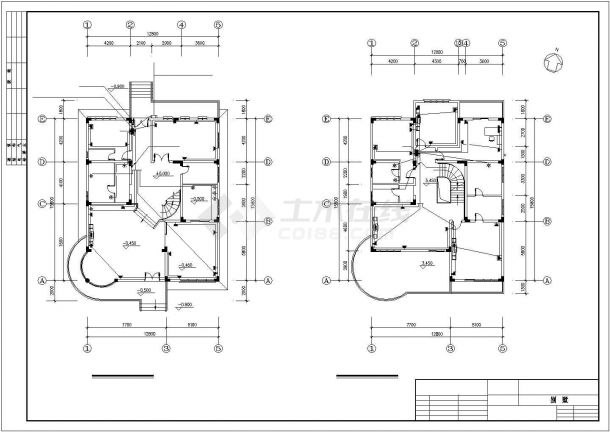 某地整套别墅电气CAD设计施工图纸-图二
