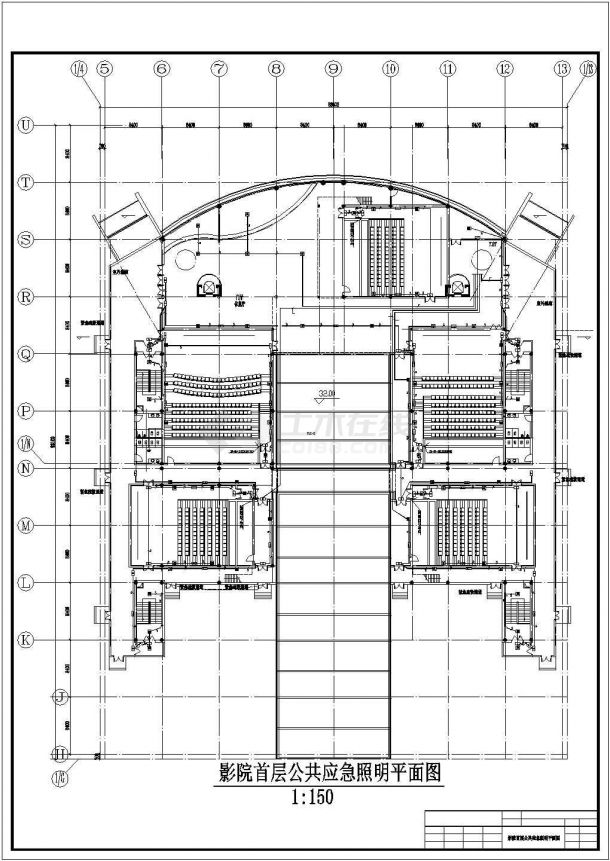 某地一整套大型电影院电气cad设计施工图-图二