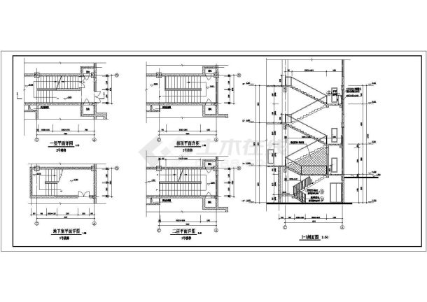 某地公寓楼建筑规划施工CAD布置图-图一