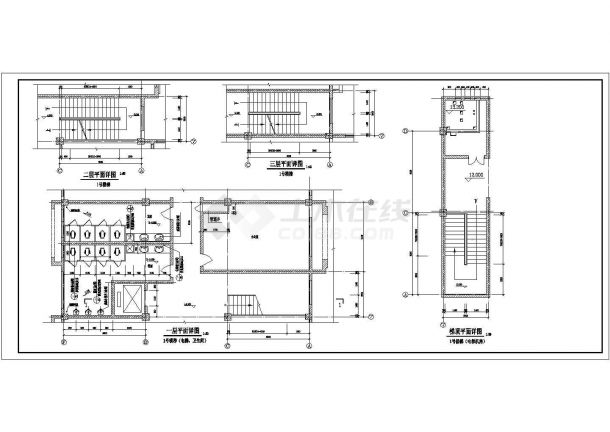 某地公寓楼建筑规划施工CAD布置图-图二