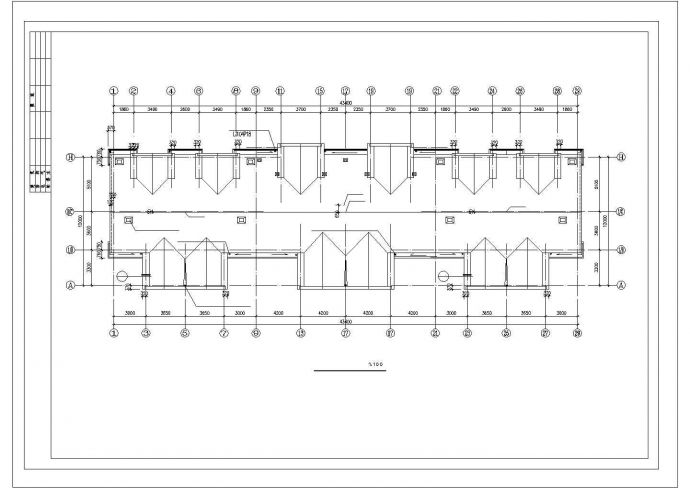 某小区别墅建筑设计方案CAD图_图1