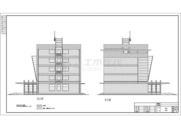 某市办公楼建筑施工设计CAD图-图二