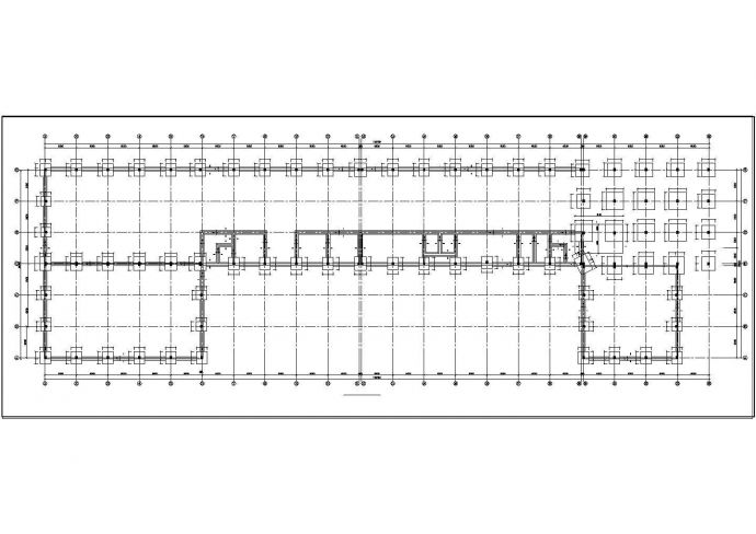 某工业厂房结构施工CAD平面图_图1