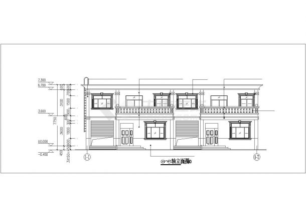 某多层住宅建筑施工CAD示意图-图二